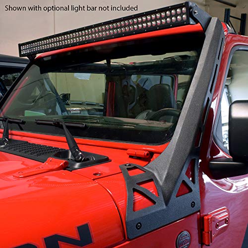 DV8 Offroad | LBJL-01 | LED Light Bar Mounting Bracket fits 2018-Current Wrangler JL & 20-Current Gladiator JT | A-Pillar Mount | Fits 50" Light Bar | Easy Install | Black Finish