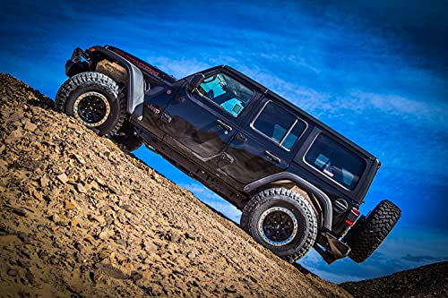 DV8 Offroad | Full Width Rear Bumper for 18-21 Wrangler JL | Flush Mount Lights Included | High Clearance | Black Finish