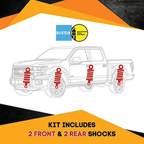 Bilstein B8 5100 Series 4 Shocks Kit for 00-'06 Toyota Tundra 4WD 0-2.5 Front & 0-1 Rear inch lift Ride Monotube replacement Gas Charged Shock absorbers