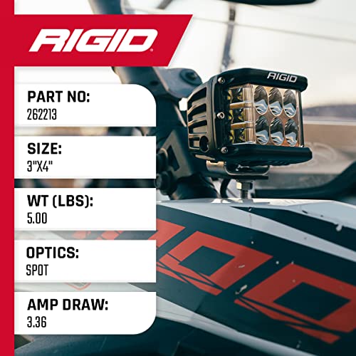 Rigid Industries D-SS Pro Side Shooter LED Light (Spot) Pair Black, Mount, Black Housing