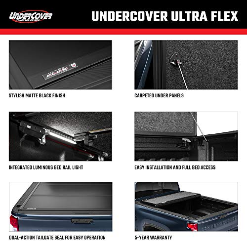 UnderCover Ultra Flex Hard Folding Truck Bed Tonneau Cover | UX32010 | 2020-2023 Jeep Gladiator 5' Bed (60")