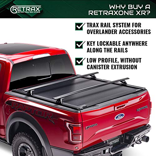 RetraxONE XR Retractable Truck Bed Tonneau Cover | T-60378 | Fits 2021 - 2023 Ford F-150 (incl. Raptor/Lightning) 5' 7" Bed (67.1") , Black