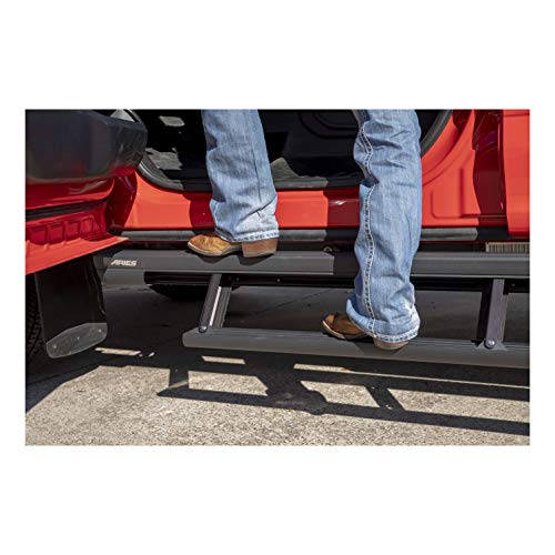 ARIES 3048321 ActionTrac 83-Inch Retractable Powered Running Boards, Select Ford F-150, F-250, F-350, F-450, F-550 Crew Cab