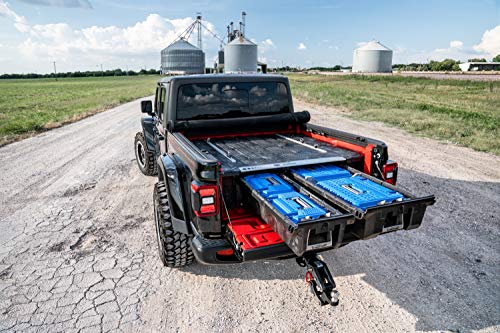 DECKED Truck Bed Storage System Includes System Accessories | Compatible with Jeep Gladiator (2020-current) 5' Bed Length