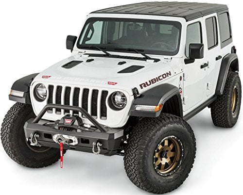 WARN 101330 Elite Series Stubby Front Bumper for Jeep JL Wrangler, with Grille Guard Tube