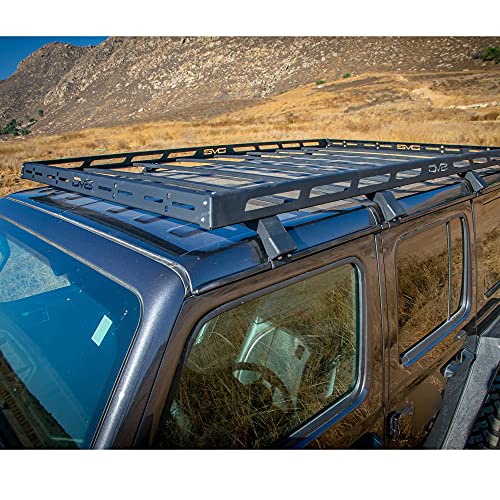 Roof Rack for 2018-2023 Jeep Wrangler JL 4 Door | Hard Top | Bolt-On Installation | Multiple Tie Down Points | 200lbs Capacity | Made from 1/8” Thick Steel | DV8 Offroad