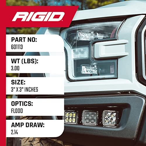 Rigid Industries - White D-Series Pro Hybrid Flood Surface Mount, Set of 2