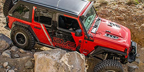 DV8 Offroad | HDMBJL-TA | Hood fits 2018-Current Wrangler JL and 20-Current Gladiator JT | Rubicon Replica Design | Steel Construction | Vented Center | Increased Airflow