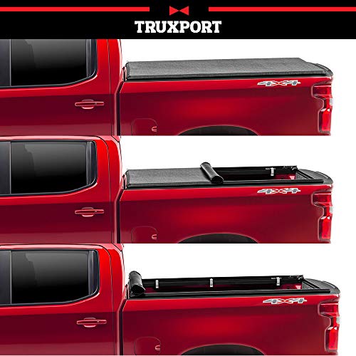 TruXedo TruXport Soft Roll Up Truck Bed Tonneau Cover | 256801 | Fits 2005 - 2015 Toyota Tacoma 6' 2" Bed (73.5") , Black