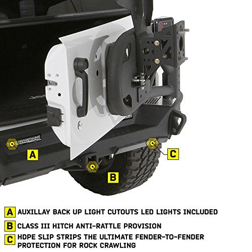 Smittybilt 76858 XRC Gen 2 Rear Bumper for Jeep Wrangler