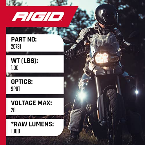 Rigid Industries 20731 – Ignite Spot Motorcycle Kit, Black LED Light