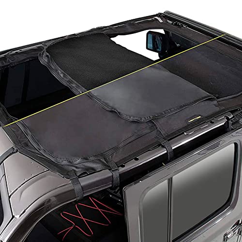 Smittybilt 97500 Extended Shade Top with Skylights for 2018+ Jeep Wrangler JL 4-Door