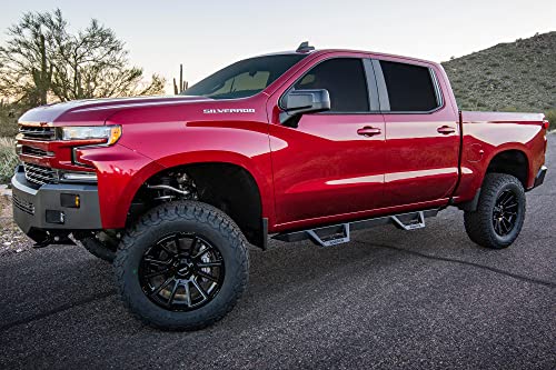 Magnum RT Drop Steps Running Boards Black for Crew Cab 2019-2024 Silverado/Sierra 1500 and 2020-2024 2500/3500 HD