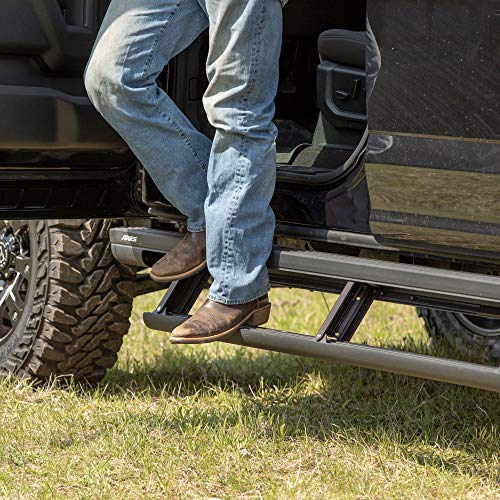 ARIES 3048321 ActionTrac 83-Inch Retractable Powered Running Boards, Select Ford F-150, F-250, F-350, F-450, F-550 Crew Cab