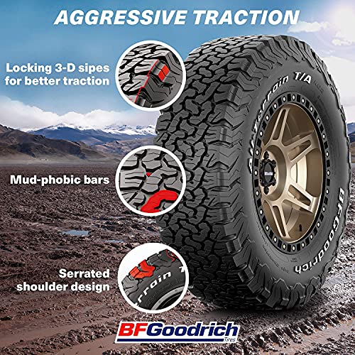 BFGoodrich All Terrain T/A KO2 Radial Car Tire for Light Trucks, SUVs, and Crossovers, LT275/70R18/E 125/122R