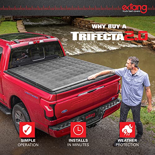 extang Trifecta 2.0 Soft Folding Truck Bed Tonneau Cover | 92653 | Fits 2020 - 2023 Chevy/GMC Silverado/Sierra 1500, 2020 2500/3500HD (w/o factory side storage boxes) 6' 10" Bed (82.2")