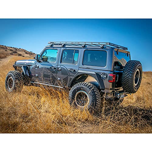 Roof Rack for 2018-2023 Jeep Wrangler JL 4 Door | Hard Top | Bolt-On Installation | Multiple Tie Down Points | 200lbs Capacity | Made from 1/8” Thick Steel | DV8 Offroad