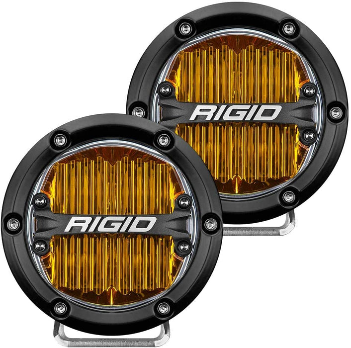 Rigid Industries 36121 | 360-Series Pro 4 Inch SAE Compliant Fog Light Selective Yellow | Pair