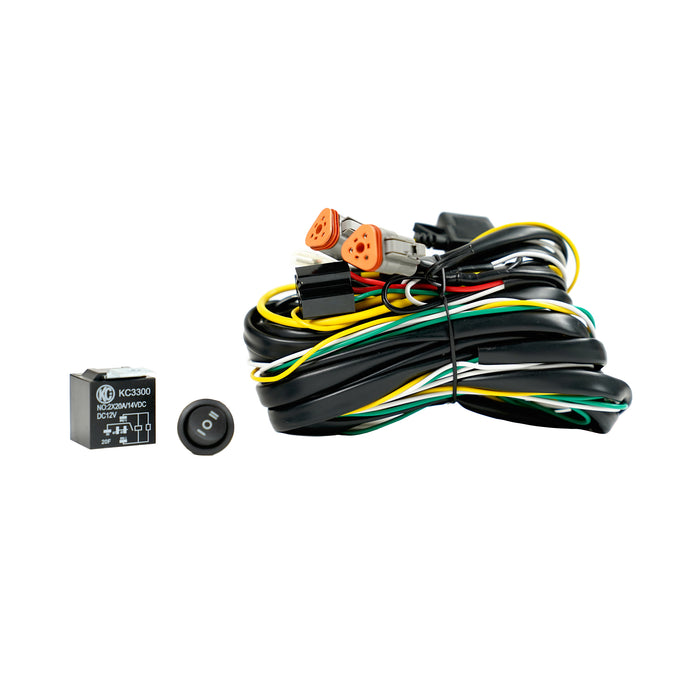 KC HiLiTES 6311 | Wiring Harness - FLEX ERA - 40 Amp Relay - 3 Position LED Rocker Switch - 3-Pin Deutsch Connectors