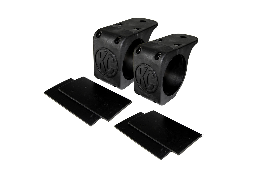 KC HiLiTES 73091 | Bracket Set - Tube Clamp Light Mount - Rubber Adjustment Shims - 2.75 in -3.0 in