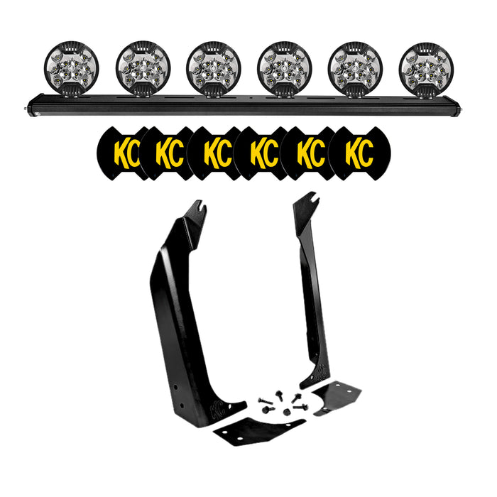KC HiLiTES 97060 | 50 in KC Xross Bar - Overhead - SlimLite LED - 6-Light System - 300W Spot Beam - for 97-06 Jeep TJ
