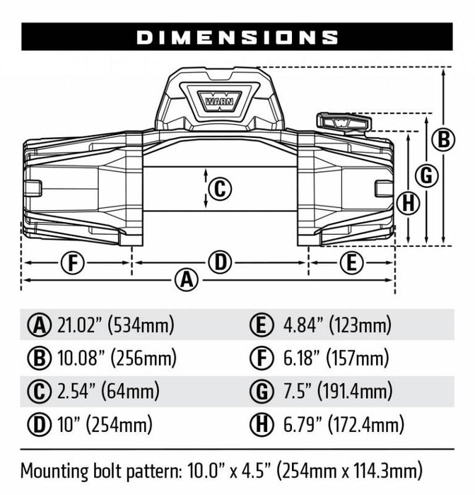 Warn 103254 VR EVO 12K Standard Duty Winch