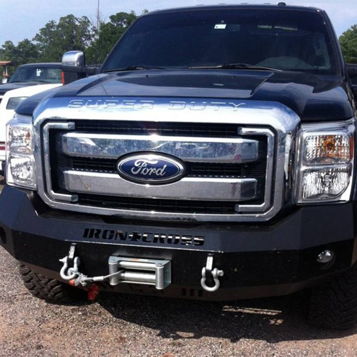 Iron Cross 20-425-11 Base Winch Front Bumper for Ford F250/F350/F450 2011-2016 - Gloss Black