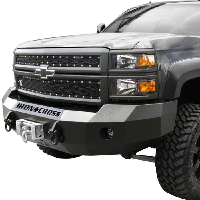 Iron Cross 20-525-07 Base Winch Front Bumper for Chevy Silverado 2500HD/3500 2007-2010 - Gloss Black