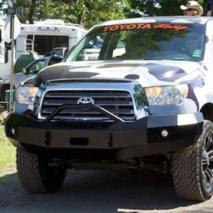 Iron Cross 22-715-07 Winch Front Bumper w/ Push Bar for Toyota Tundra 2007-2013 - Gloss Black