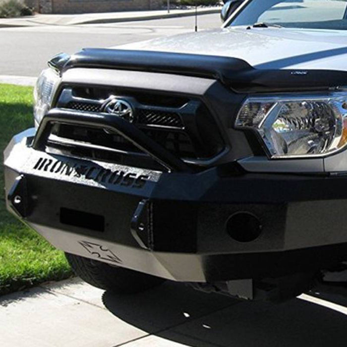 Iron Cross 22-705-12 Winch Front Bumper w/ Push Bar for Toyota Tacoma 2012-2015 - Gloss Black