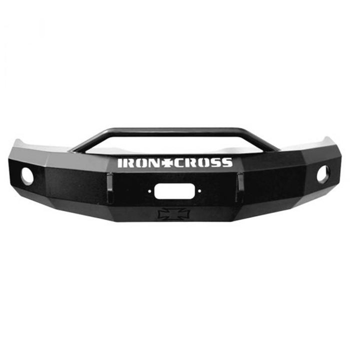 Iron Cross 22-515-07 Winch Front Bumper w/ Push Bar for Chevy Silverado 1500HD 2007-2013 - Gloss Black