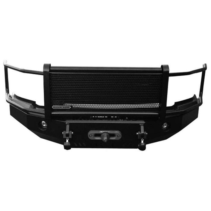 Iron Cross 24-415-09 Winch Front Bumper w/ Grille Guard for Ford F150 2009-2014 - Gloss Black