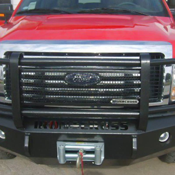 Iron Cross 24-415-09 Winch Front Bumper w/ Grille Guard for Ford F150 2009-2014 - Gloss Black