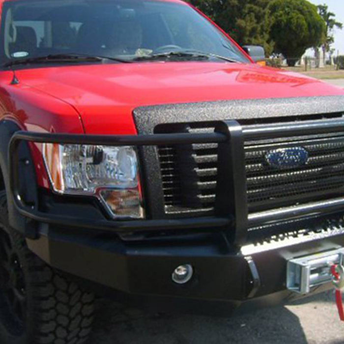 Iron Cross 24-415-09 Winch Front Bumper w/ Grille Guard for Ford F150 2009-2014 - Gloss Black