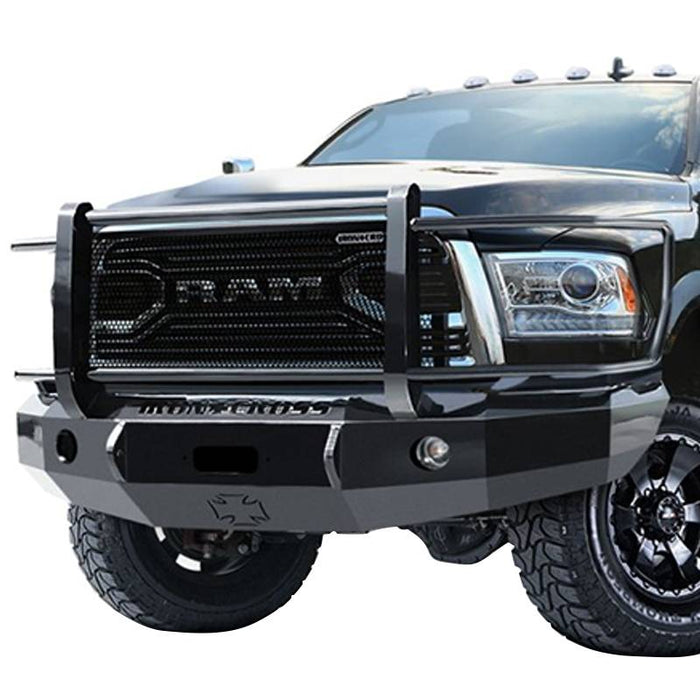 Iron Cross 24-615-13 Winch Front Bumper w/ Grille Guard for Dodge Ram 1500 2013-2018 - Gloss Black