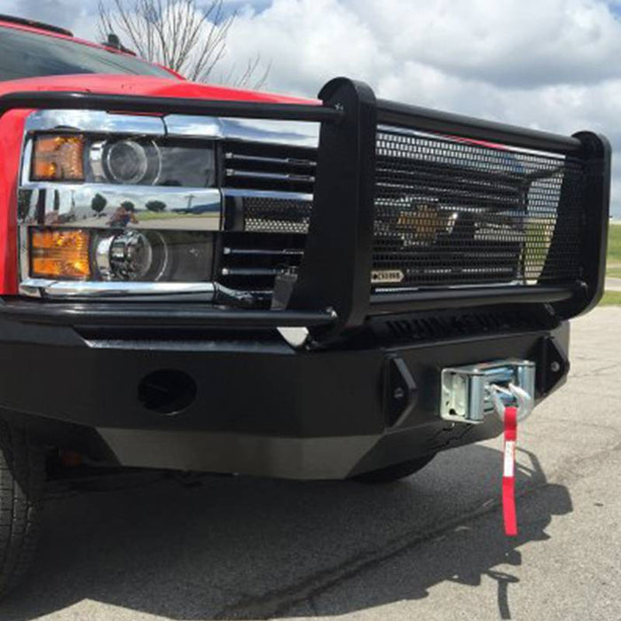 Iron Cross 24-525-15 Winch Front Bumper w/ Grille Guard for Chevy Silverado 2500HD/3500 2015-2019 - Gloss Black