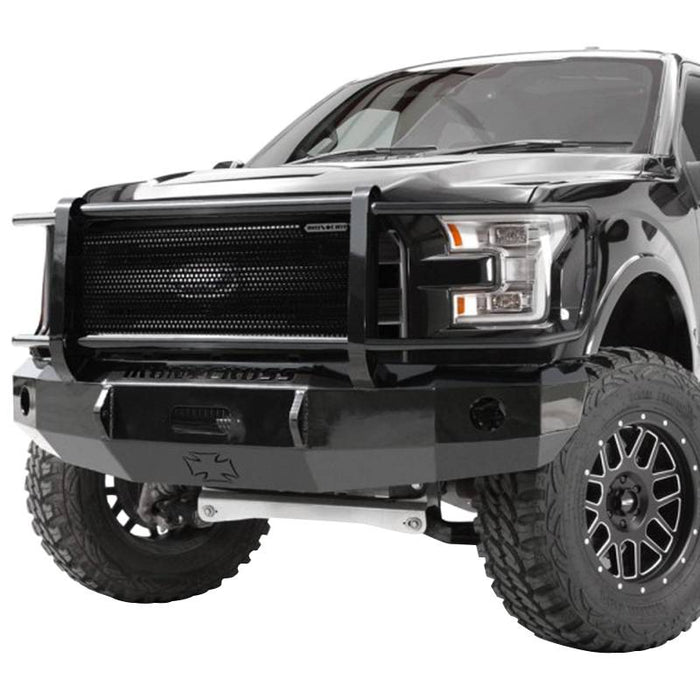 Iron Cross 24-405-92 Winch Front Bumper w/ Grille Guard for Ford Van E-150/E-250/E-350/E-450 1992-2007 - Gloss Black