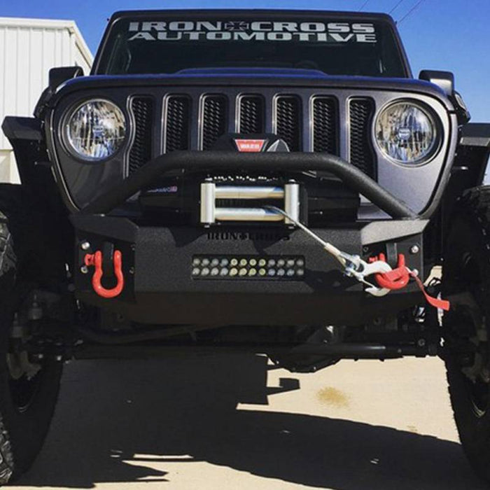 Iron Cross GP-1202 Stubby Front Bumper w/ Bar for Jeep Wrangler JL 2018-2022