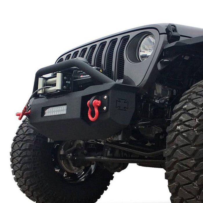 Iron Cross GP-1202 Stubby Front Bumper w/ Bar for Jeep Wrangler JL 2018-2022