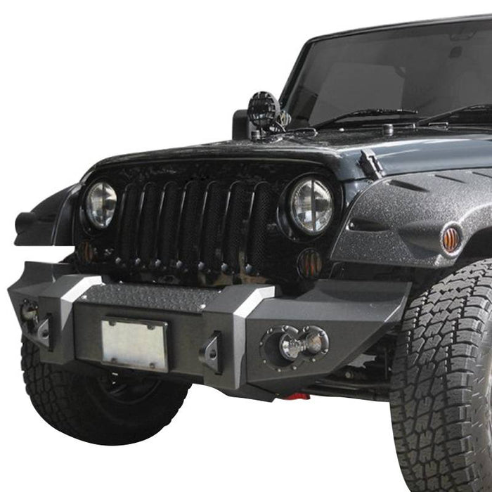 Fab Fours JK07-B1851-1 Lifestyle Winch Front Bumper for Jeep Wrangler JK 2007-2018