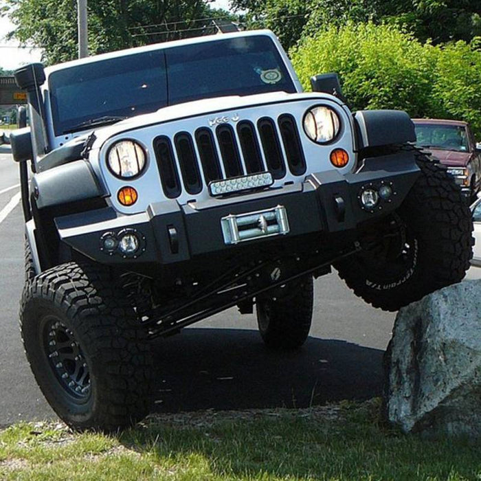 Fab Fours JK07-B1851-1 Lifestyle Winch Front Bumper for Jeep Wrangler JK 2007-2018