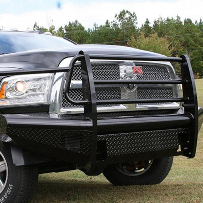 Fab Fours Black Steel Full Guard Front Bumper 2010-2018 Dodge 2500/3500 DR10-S2960-1