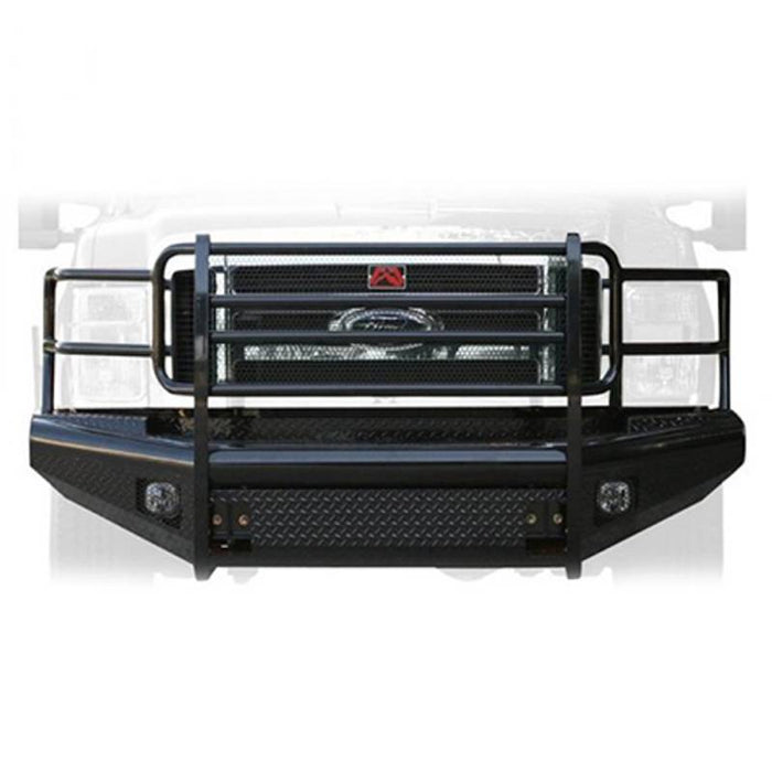 Fab Fours FS08-S1960-1 Black Steel Front Bumper w/ Full Grille Guard for Ford F250/F350 2008-2010
