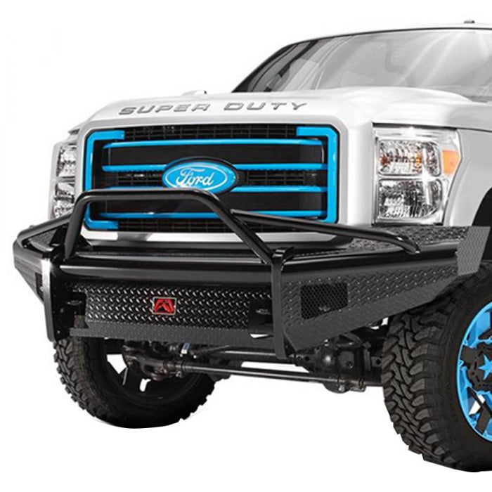 Fab Fours FS08-S1962-1 Black Steel Front Bumper w/ Pre-Runner Guard for Ford F250/F350 2008-2010