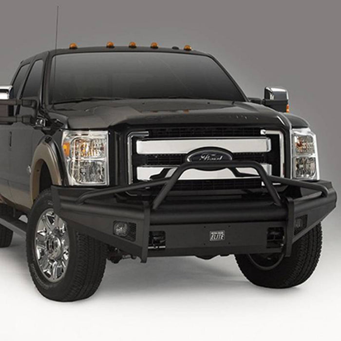 Fab Fours FS08-S1962-1 Black Steel Front Bumper w/ Pre-Runner Guard for Ford F250/F350 2008-2010