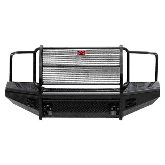 Fab Fours GM08-S2160-1 Black Steel Front Bumper w/ Full Grille Guard for GMC Sierra 2500HD/3500 2007-2010