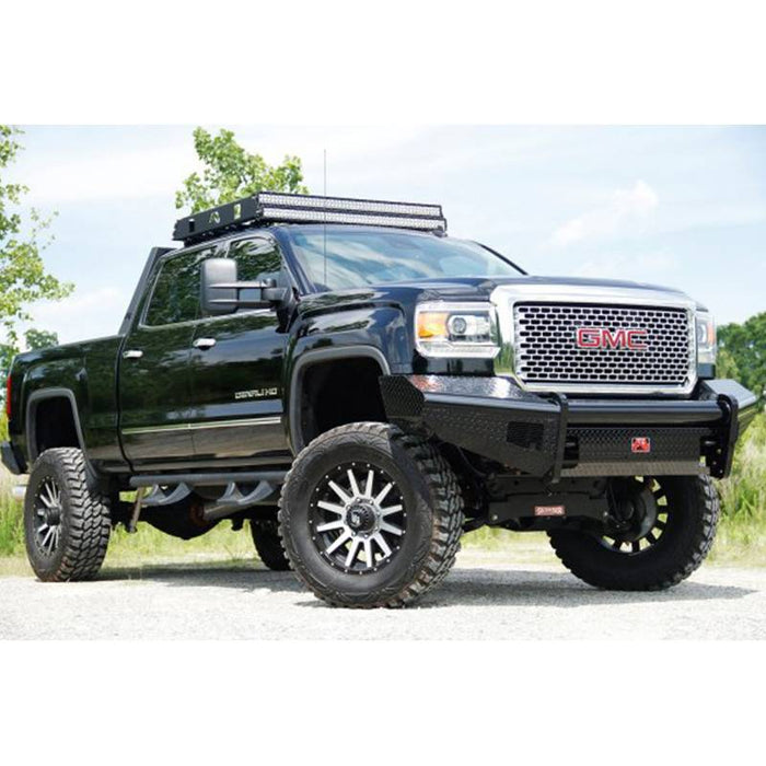 Fab Fours GM08-S2161-1 Black Steel Front Bumper for GMC Sierra 2500HD/3500 2007-2010