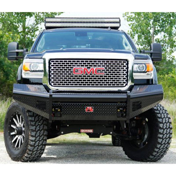 Fab Fours GM08-S2161-1 Black Steel Front Bumper for GMC Sierra 2500HD/3500 2007-2010