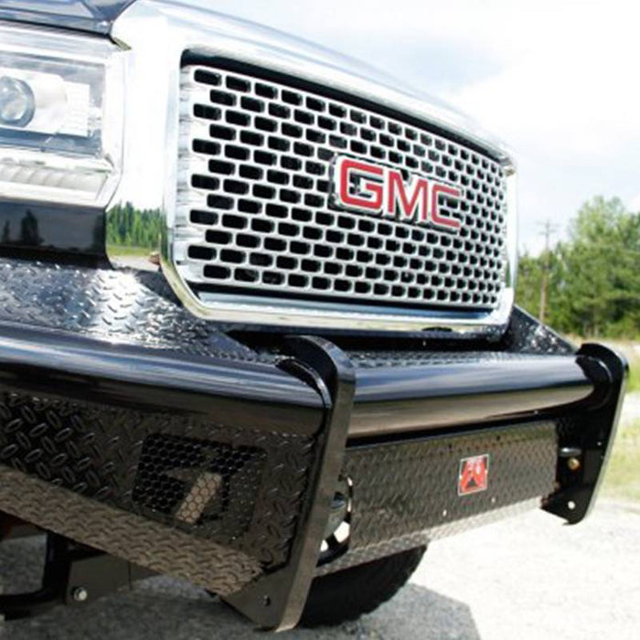 Fab Fours GM08-S2161-1 Black Steel Front Bumper for GMC Sierra 2500HD/3500 2007-2010