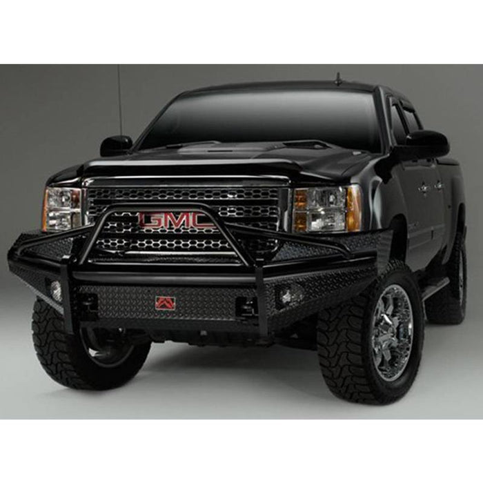 Fab Fours GM08-S2162-1 Black Steel Front Bumper w/ Pre-Runner Guard for GMC Sierra 2500HD/3500 2007-2010